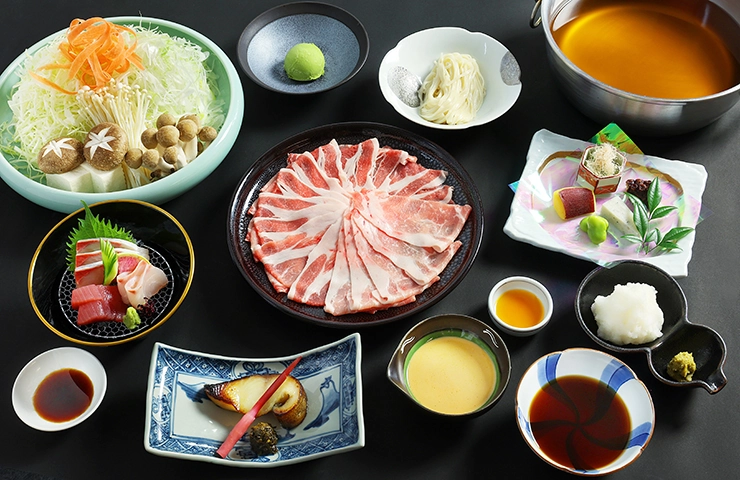 Fuji Spring Water Pork shabu-shabu course　10,000円