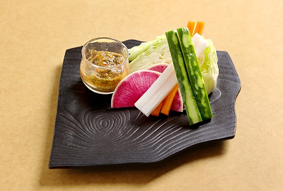 大葉味噌の野菜ディップ