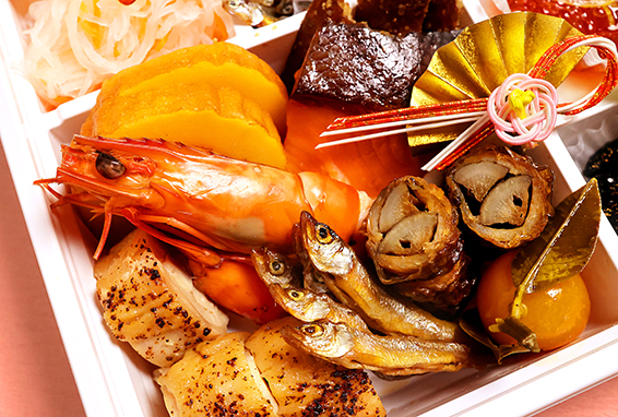 海老の姿煮・鶏七福焼き