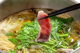 【春のおすすめ】<br>「クレソンと合鴨の春鍋コース」、予約受付開始